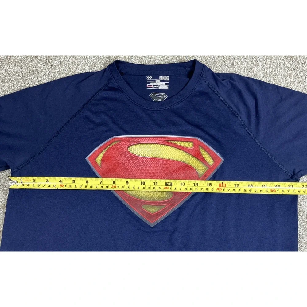 Under‎ Armour Superman Man Of Steel Loose Fit Shirt Men's Size Medium Heat Gear